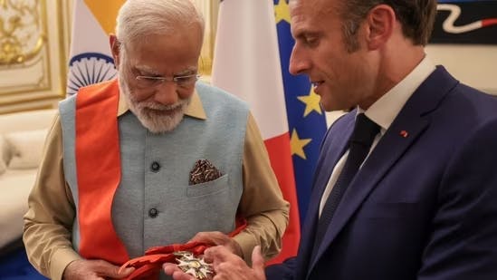 Historic Moment as PM Modi Receives France's Highest Civilian Award During Official Visit